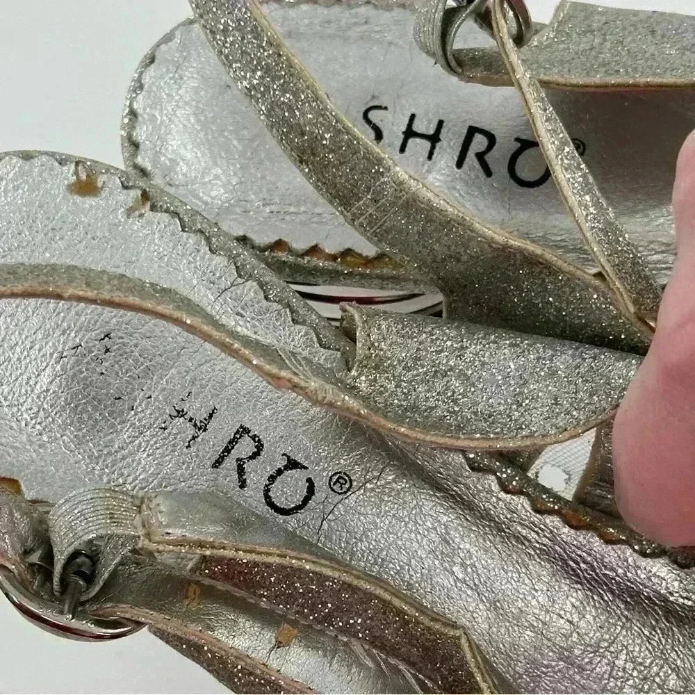 Ashro heels 9 silver glitter formal vintage 80s 90s grandmother of the bride